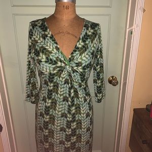 Biden Green Pattern Dress